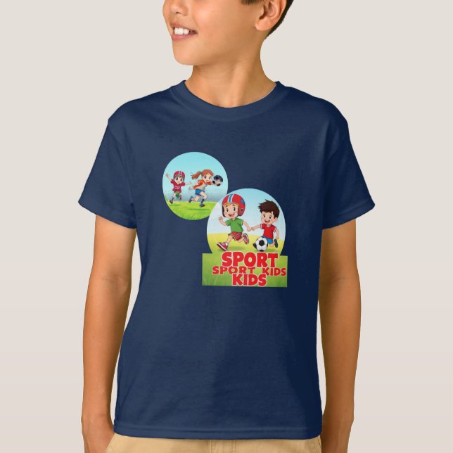 Camiseta Sporty Kids Fun Playtime Design  (Anverso)