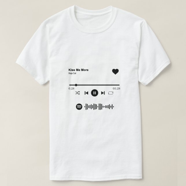 Camiseta Spotify Song Shirt | Regalo De Canción De Amor Par (Diseño del anverso)