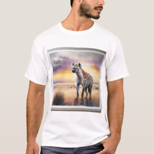 Camiseta Spotted Hyena at Sunset REF68 - Watercolor