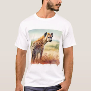 Camiseta Spotted Hyena in the Savannah - Watercolor