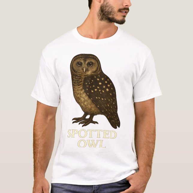 Camiseta Spotted Owl T-Shirt: Endangered Bird Species Tee (Anverso)