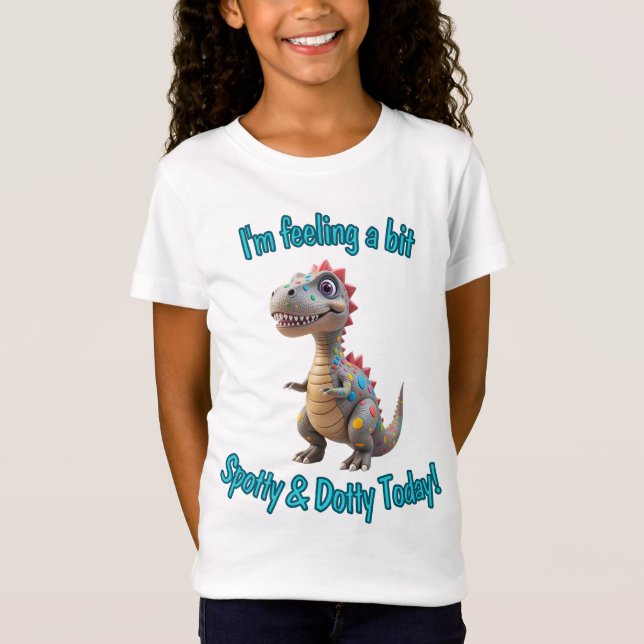 Camiseta Spotty Dino Dot Day Divertidos niños divertidos (Anverso)
