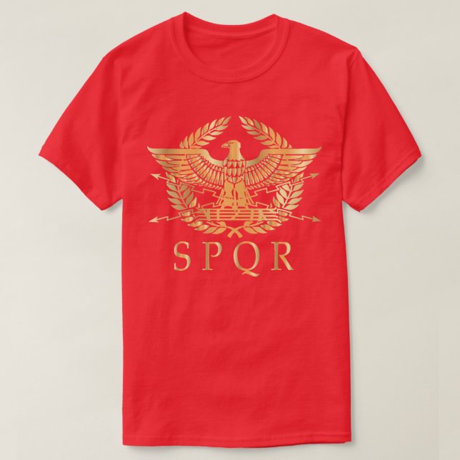 Camiseta SPQR Imperio Romano estándar águila Emblem vintage (Diseño del anverso)