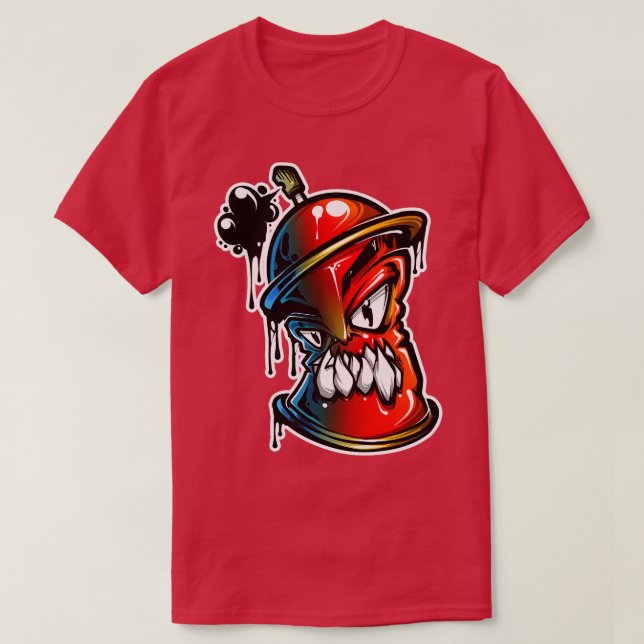 Camiseta Spray Can Graffiti (Diseño del anverso)