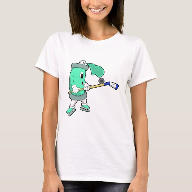 Camiseta spray de hielo en hockey sobre hielo con bastón de (Anverso)