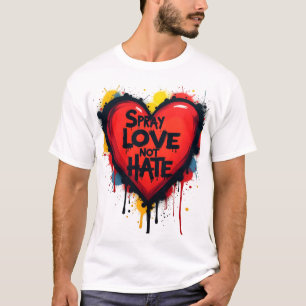 Camiseta Spray Your Love, Not Hate - Graffiti Heart