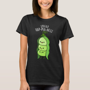 Camiseta Spread Hap-pea-ness Funny Peas Pun Dark BG