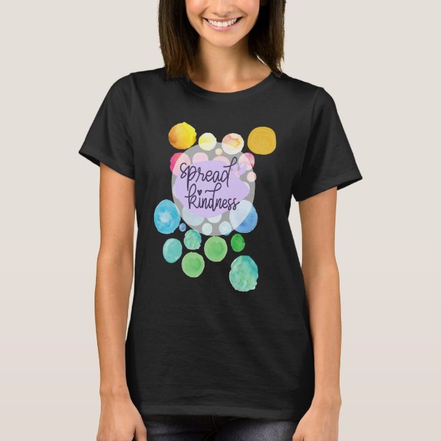 Camiseta Spread Kindness Watercolor Pastel Inspire Love Com (Anverso)