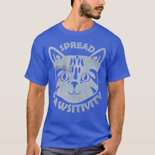 Camiseta Spread Pawsitivity Cat Face Cul Inspirador