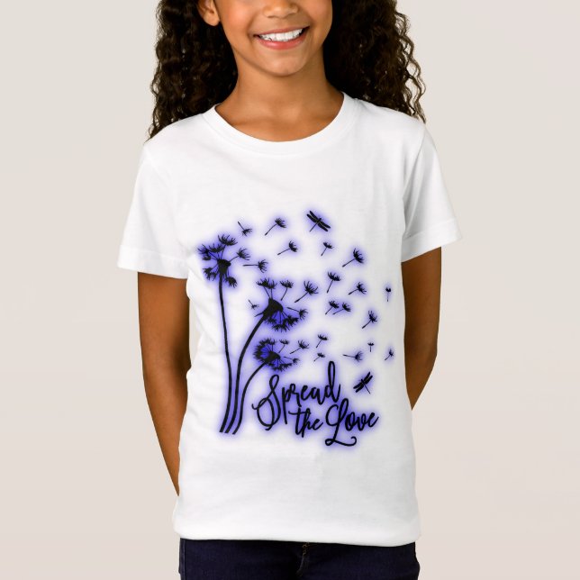 Camiseta Spread The Love Dandelions and Dragonflies (Anverso)