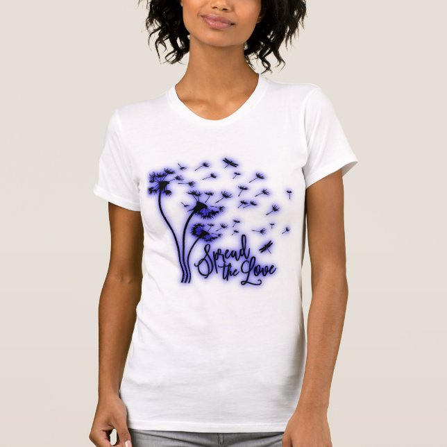 Camiseta Spread The Love Dandelions and Dragonflies (Anverso)