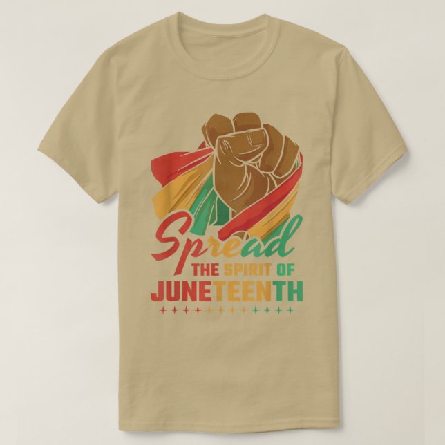 Camiseta Spread The Spirit Of Juneteenth 1865  (Diseño del anverso)