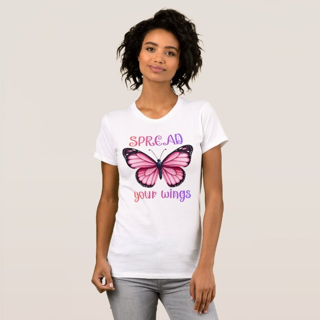 Camiseta Spread Your Wings – Inspirational Butterfly  (Anverso completo)