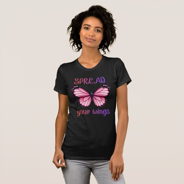 Camiseta Spread Your Wings – Inspirational Butterfly  (Anverso completo)