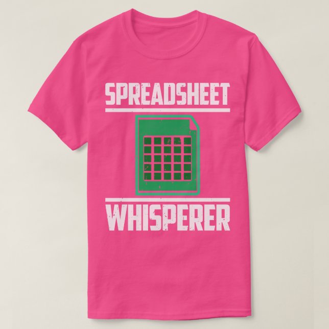 Camiseta Spreadsheet Whisperer (Diseño del anverso)