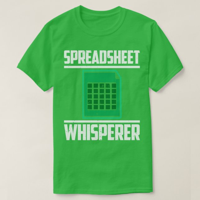 Camiseta Spreadsheet Whisperer (Diseño del anverso)