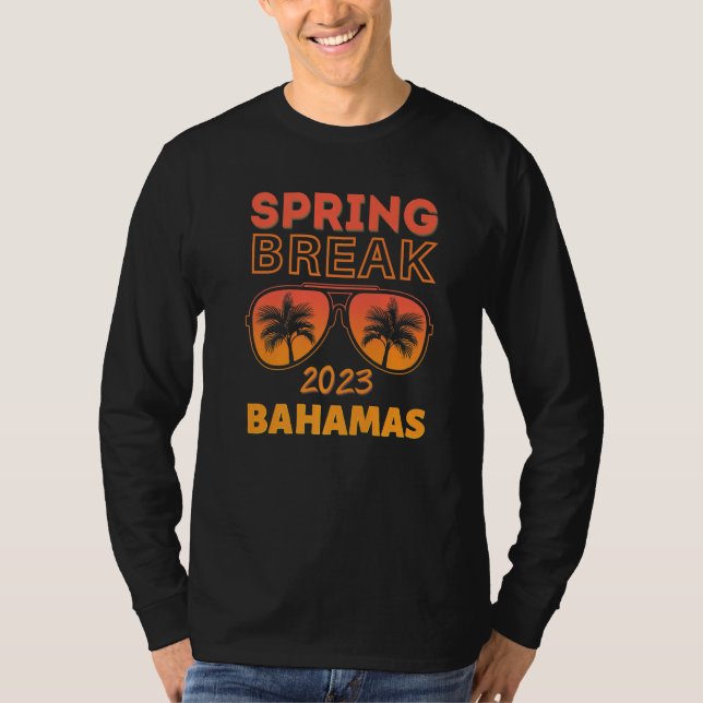 Camiseta Spring Break Bahamas 2023 Sunglasses Beach Vacay P (Anverso)