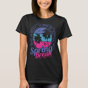 Camiseta Spring Break Beach Vibes Only Panama City Beach Fl