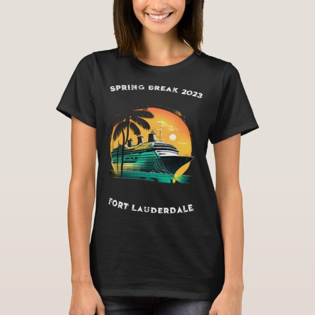 Camiseta Spring Break Cruise Fort Lauderdale Florida 2023 (Anverso)