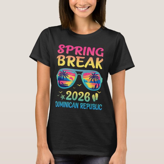 Camiseta Spring Break Dominican Republic 2026 Vacation Trip (Anverso)
