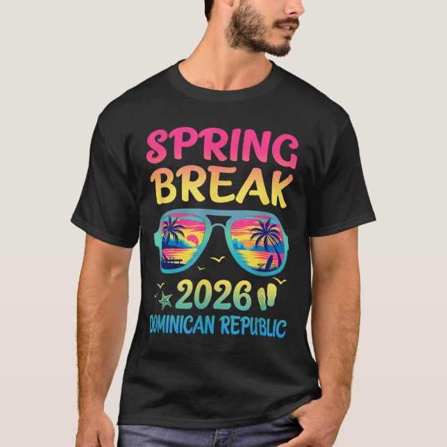 Camiseta Spring Break Dominican Republic 2026 Vacation Trip (Anverso)