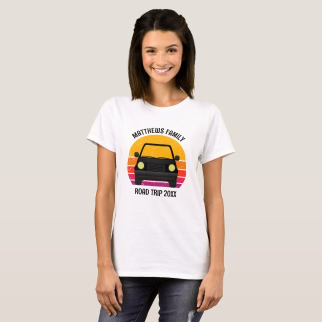 Camiseta Spring Break Road Trip Sunset Custom Women's (Anverso completo)