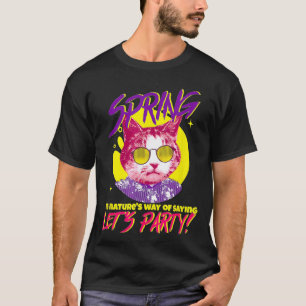 Camiseta Spring Break Vacation Funny Sunglasses Party Cat A