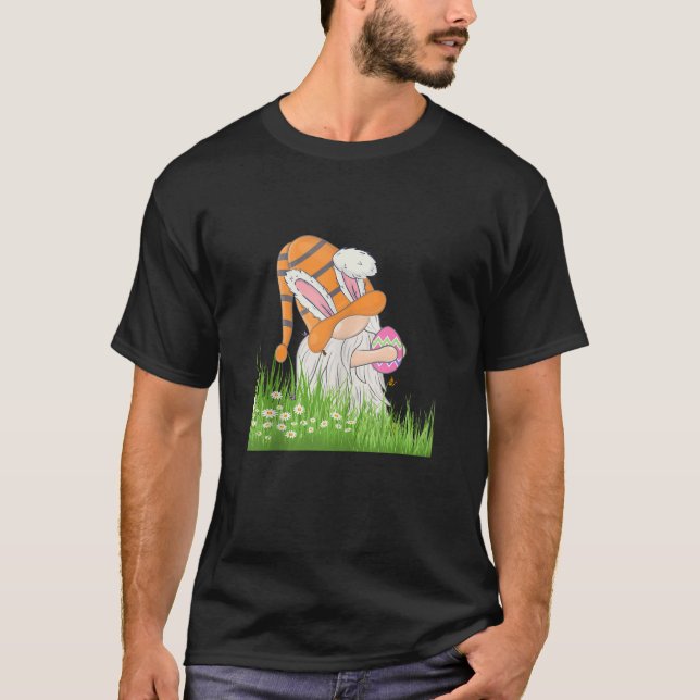 Camiseta Spring Easter Gnome Heart Bunny Hoppy Gnome Color (Anverso)