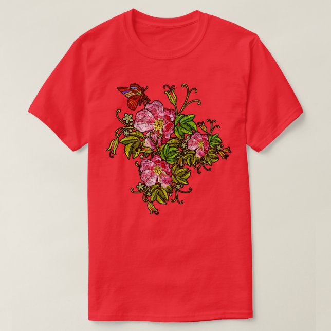 Camiseta Spring Flowers Butterflies (Diseño del anverso)