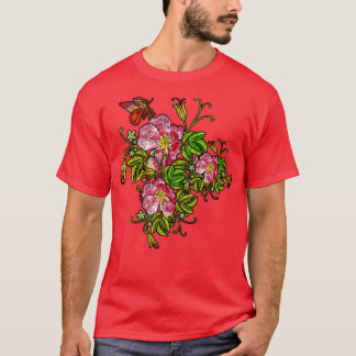 Camiseta Spring Flowers Butterflies