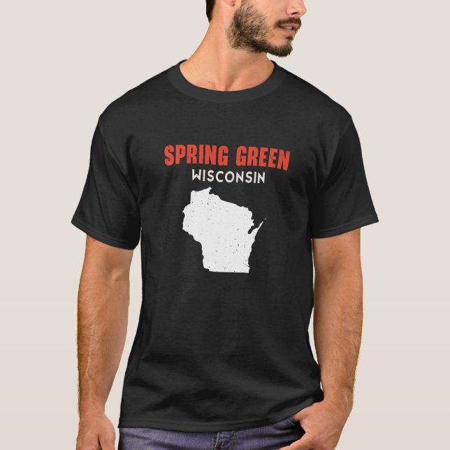 Camiseta Spring Green Wisconsin Estados Unidos Estados Unid (Anverso)