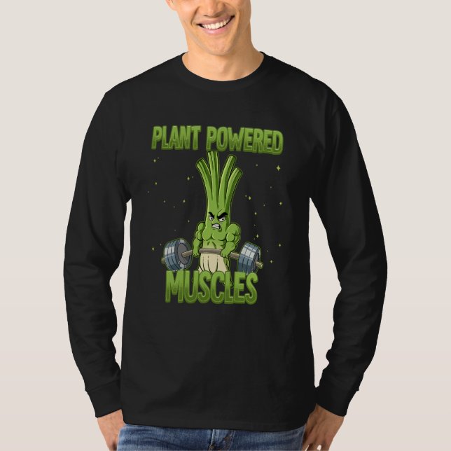 Camiseta Spring Onion Gym Weight Training Plant Powered Mus (Anverso)
