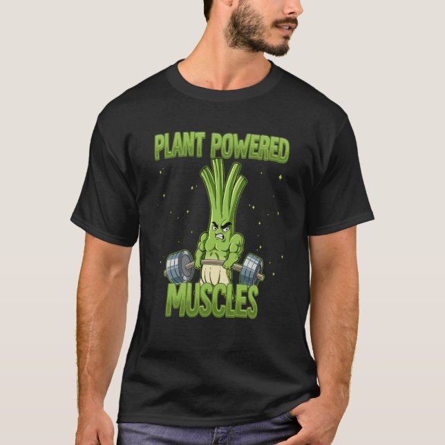 Camiseta Spring Onion Gym Weight Training Plant Powered Mus (Anverso)