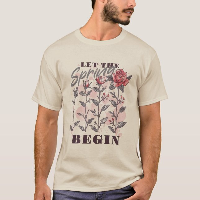 Camiseta Spring rose garden nature (Anverso)