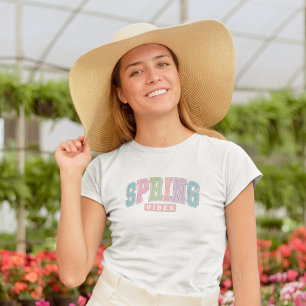 Camiseta Spring Vibes Bonito Pastel
