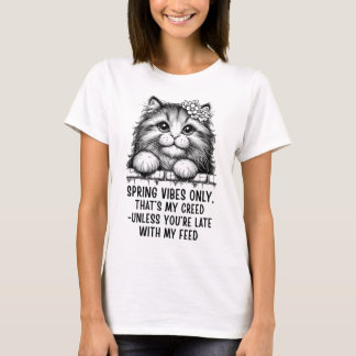 Camiseta Spring Vibes Only - Funny Cat Lover