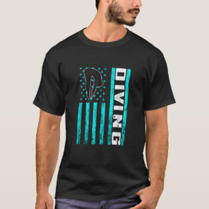 Camiseta Springboard Diving USA Flag America Platform Divin