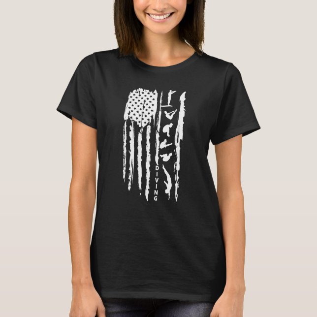 Camiseta Springboard & Platform diving American flag aquati (Anverso)