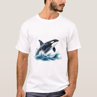 Camiseta Springender Orca Im Wellenspritzer
