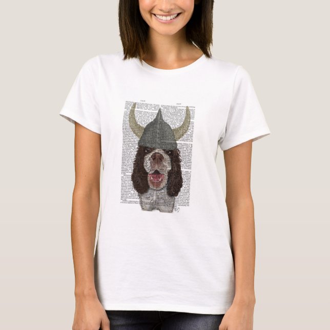 Camiseta Springer Spaniel Viking (Anverso)