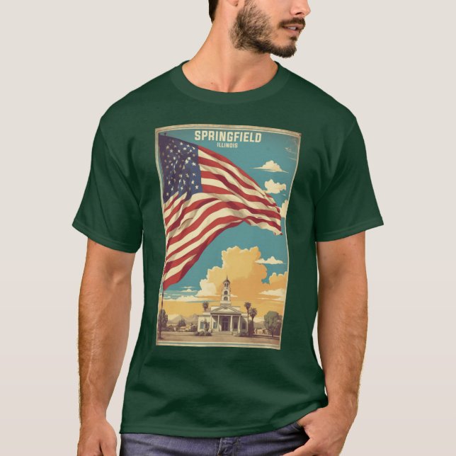 Camiseta Springfield Illinois USA Vintageravelourism friend (Anverso)