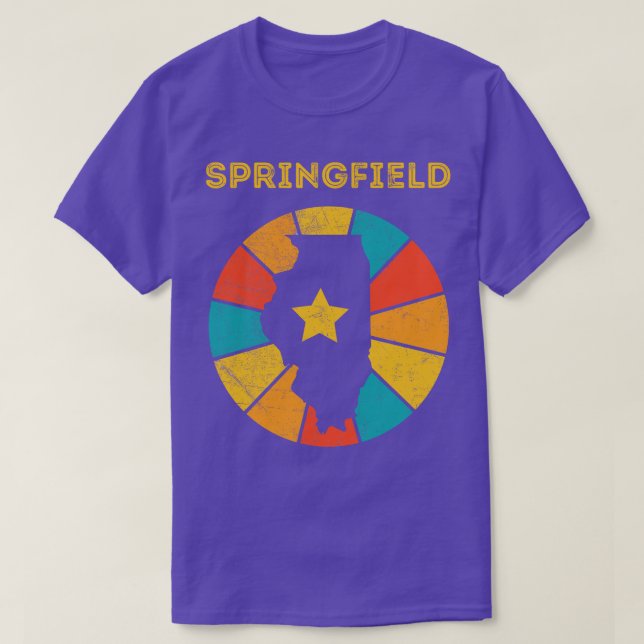 Camiseta Springfield Illinois Vintage Molestias de recuerdo (Diseño del anverso)