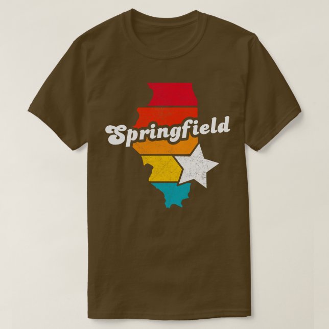Camiseta Springfield Illinois Vintage Molestias de recuerdo (Diseño del anverso)