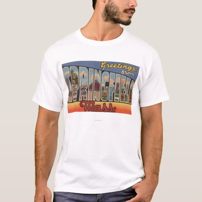 Camiseta Springfield, Massachusetts - letra grande (Anverso)