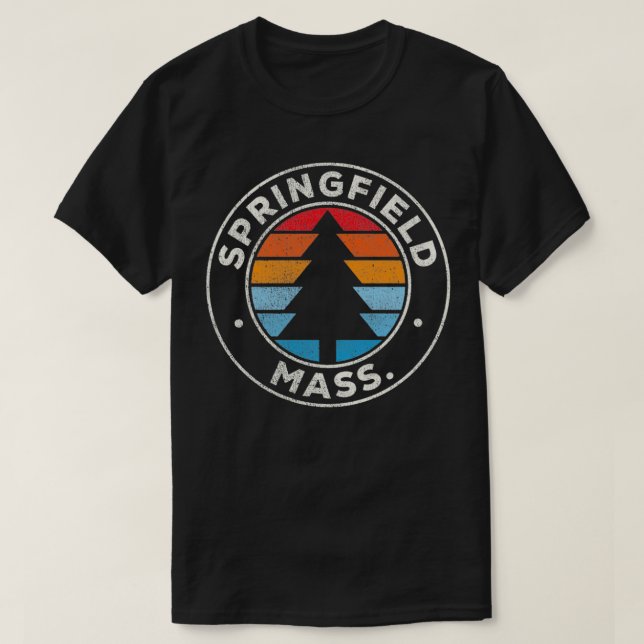 Camiseta Springfield Massachusetts MAMÁES retro gráfico vin (Diseño del anverso)