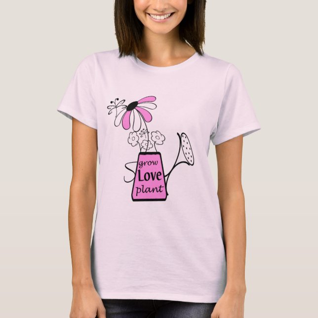 Camiseta Sprinkle Can Groing Love Plant Tshirts y regalos (Anverso)