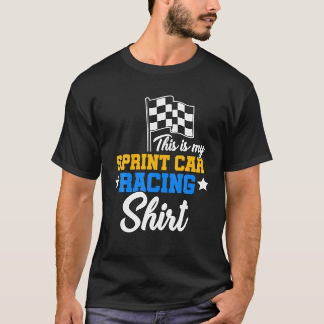 Camiseta Sprint Car Carreras Orgullosa Race Track Racer (Anverso)