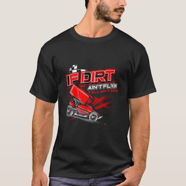 Camiseta Sprint Car Carreras Si Dirt No Volará En Motodepor (Anverso)