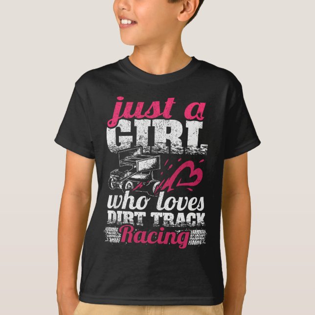 Camiseta Sprint Car Lover Sólo Un Chica Que Ama La Pista Su (Anverso)