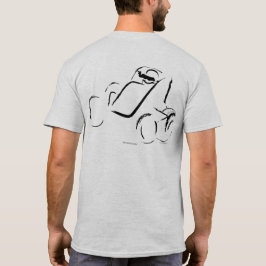 Camiseta Sprintcar 01 Negro sobre Ceniza Atrás